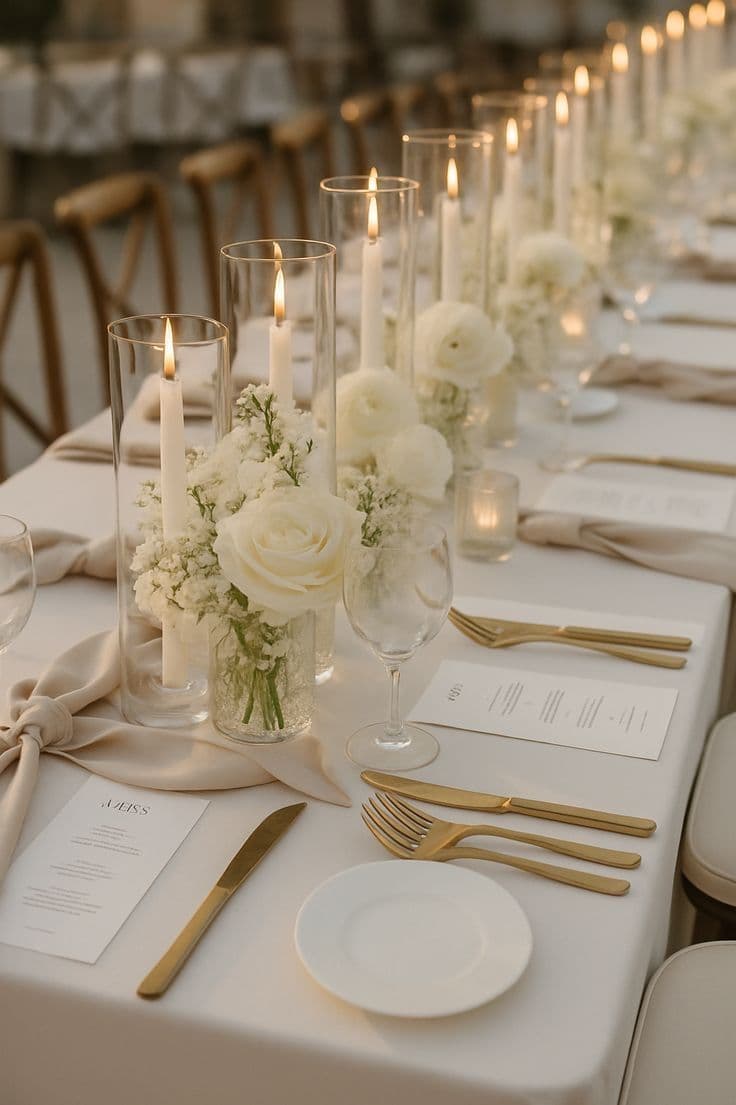 Elegant wedding table setting